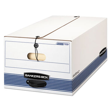 Bankers Box® Stor-file Medium-duty Strength Storage Boxes, Legal Files, 15.25" X 19.75" X 10.75", White-blue, 4-carton freeshipping - TVN Wholesale